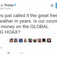 He believes climate change is a hoax