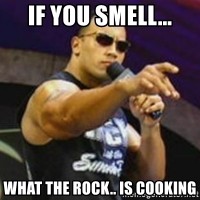 At WrestleMania XIV, The Rock used the catchphrase, "If you smell what The Rock