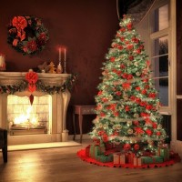 Decorating the tree on Christmas Eve