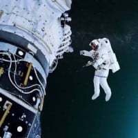 Becoming separated from the ship during a space-walk