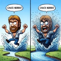 If Chuck Norris falls into a river, he doesn't get wet. The river gets Chuck Norrised.