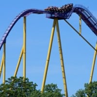 Apollo's Chariot goose collision at Busch Gardens Williamsburg (1999)