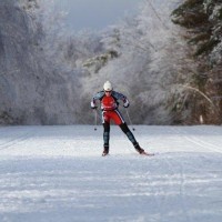 We ice skate or ski to work