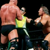 Hurricane Tries to Double-Chokeslam HHH and Stone Cold