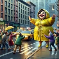 Yo mama so fat, she wore a yellow raincoat and people yelled, "Taxi!"