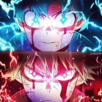 Deku and Bakugou vs Nine