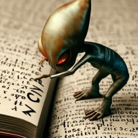 The dictionary was invented by aliens in order to make us understand their language