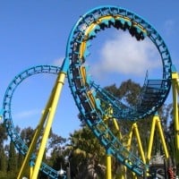 Amusement rides that go upside down can distort your face
