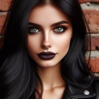 Black Hair and Green Eyes