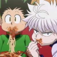Shonen characters eating a lot