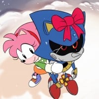 Metal Sonic and Amy Rose
