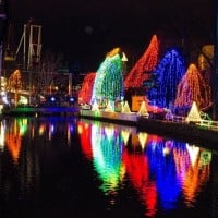 Being dragged along to see Christmas lights