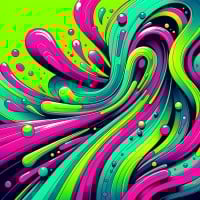 Neon Green and Neon Pink