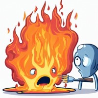 It looks like your face caught on fire and someone tried to put it out with a fork.