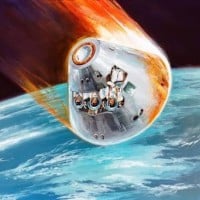 Burning up on re-entering the Earth's atmosphere