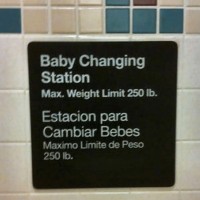 Baby Changing Station. Max. Weight Limit: 250 lb.