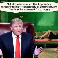 "All of the women on The Apprentice flirted with me-consciously or
