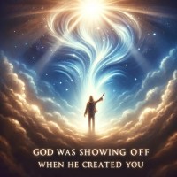 God was showing off when He created you.