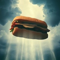 Water is actually the blood of a sacred sandwich in the sky