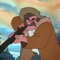 Amos Slade (The Fox and the Hound) was the one who killed Bambi's mom (Bambi)