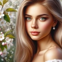 Blonde Hair and Green Eyes