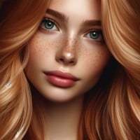 Strawberry Blonde Hair and Sea-Green Eyes