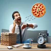 Hmm, yes, I ordered a pizza an hour ago and I want to know when it's coming.