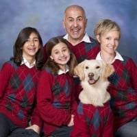 Taking awkward family photos for Christmas cards