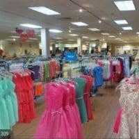 Shopping in the kid's section for clothes