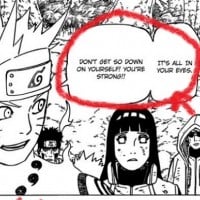 Naruto noticing Hinata was upset & told her not to be so hard on herself & that