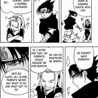 Sakura mocked Naruto for being an orphan