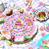 Peach's Birthday Cake